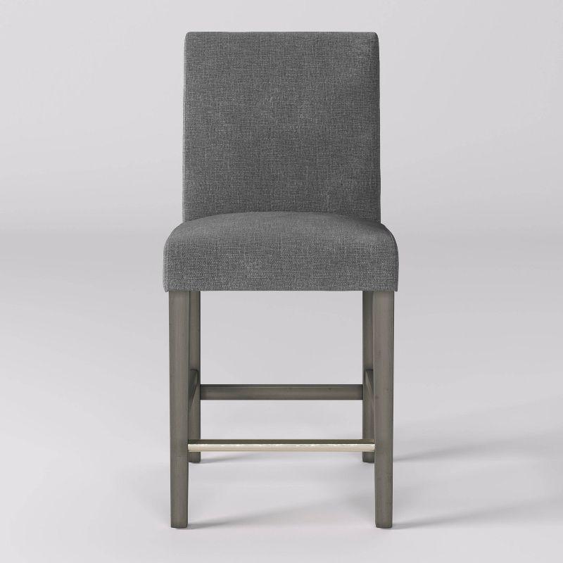 Laura Wooden Counter Height Barstool Gray - CorLiving