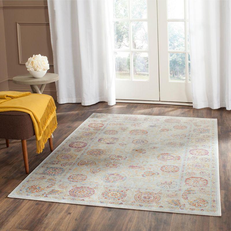 Reversible Sevilla Antique Silver Viscose Area Rug - 47"x4"