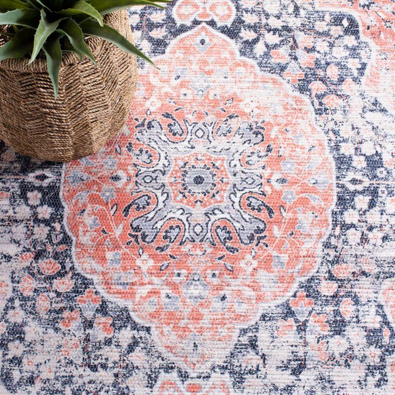 Saffron SFN353 Hand Loomed Area Rug - Navy/Ivory - 3'x5' - Safavieh.