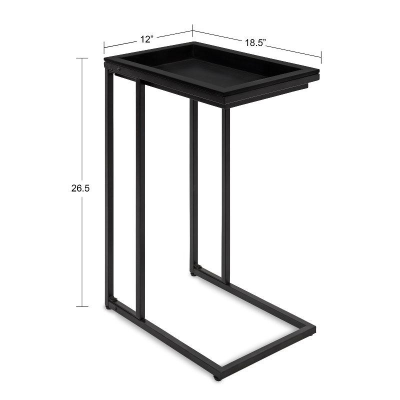 Lockridge 31'' Black Wood and Metal Modern C-Table