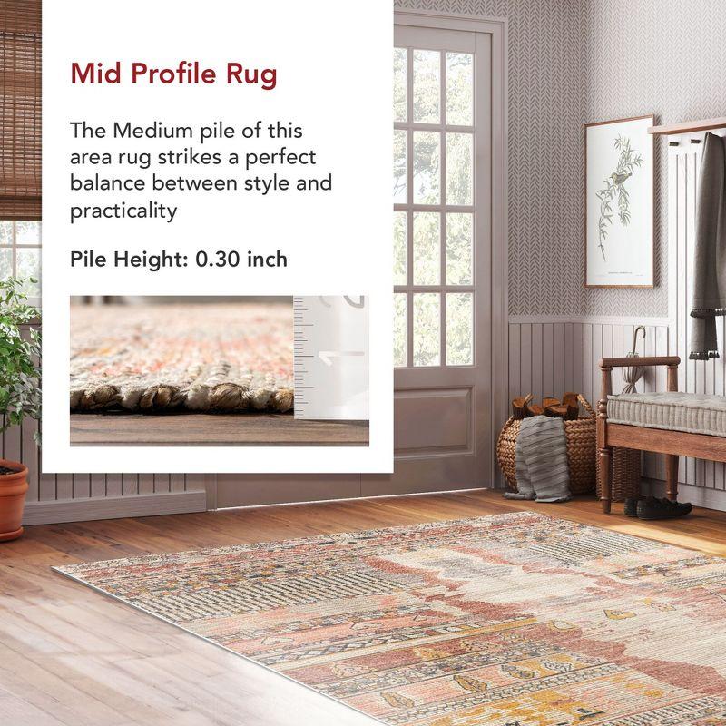 Multicolor Southwestern Flat Woven Rectangular Area Rug