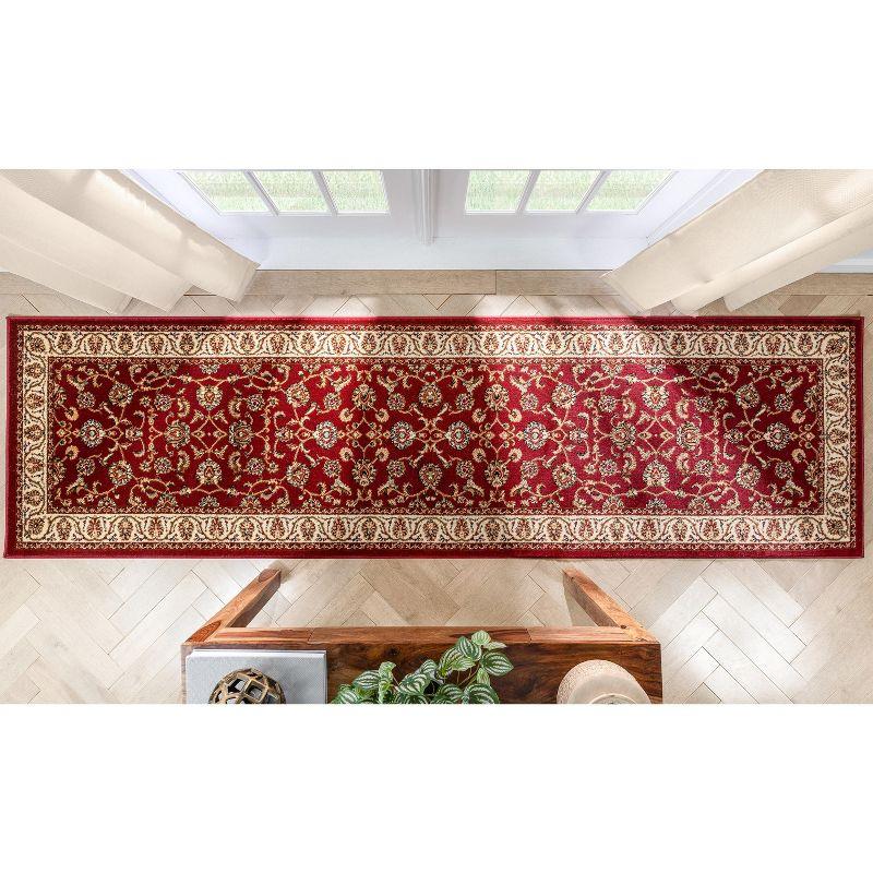 Noble Sarouk Red Persian Floral Oriental Formal Traditional Rug 3x10 ( 2'7" x 9'6" Runner ) Modern Contemporary Transitional Soft Rug