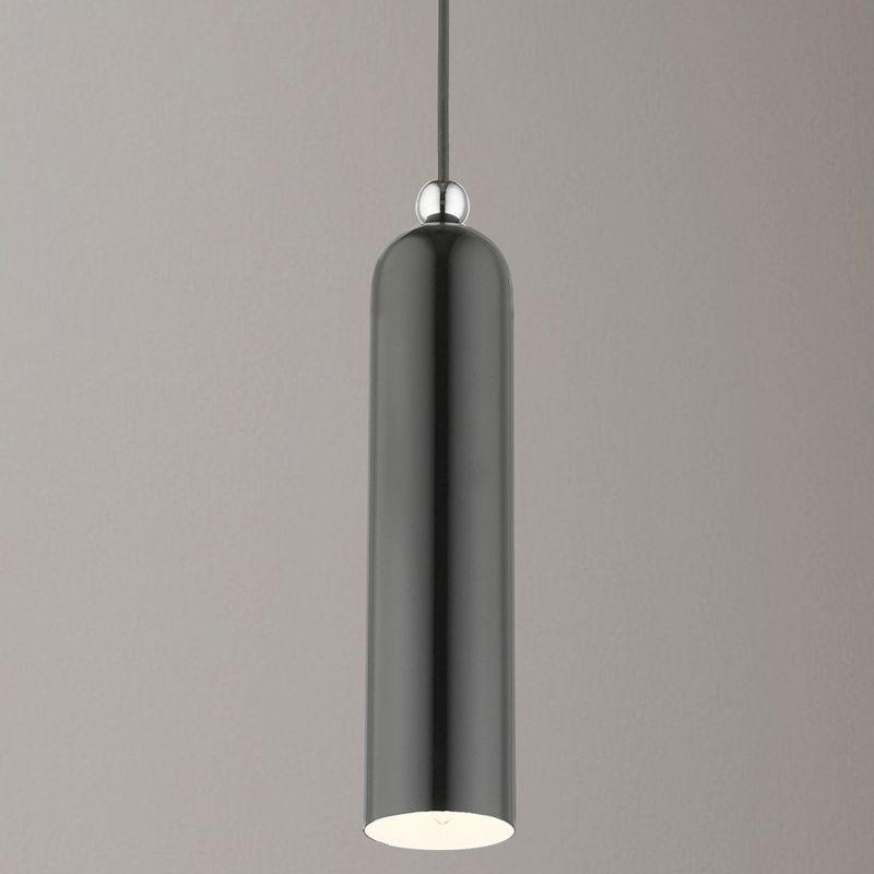 Livex Lighting Ardmore 1 - Light Pendant in  Shiny Dark Gray