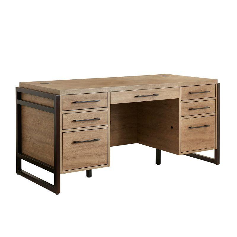 Mason Modern Wood Laminate Double Pedestal Executive Desk - Martin Furniture