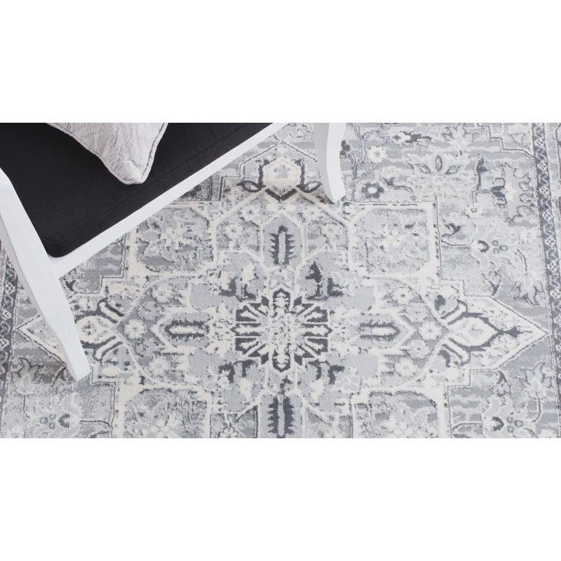 Alhambra ALH610 Power Loomed Area Rug - Cream/Grey - 4' X 6' - Safavieh.