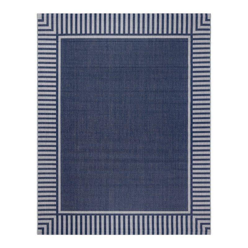 Gertmenian Paseo Kiano Modern Striped Flatweave Indoor Outdoor Area Rug