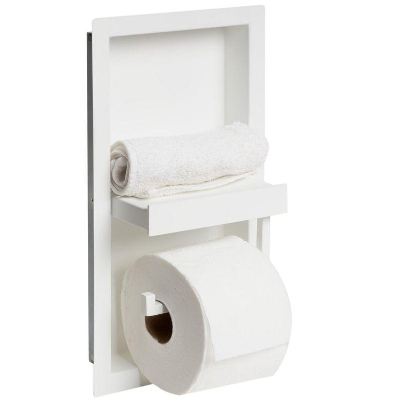 PVD Stainless Steel Recessed Toilet Paper Holder / Bathroom Niche