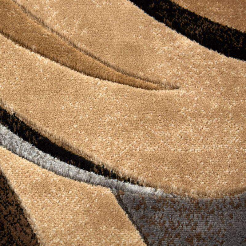 Home Dynamix Slade Contemporary Abstract Area Rug, Brown/Grey, 3 Piece Set
