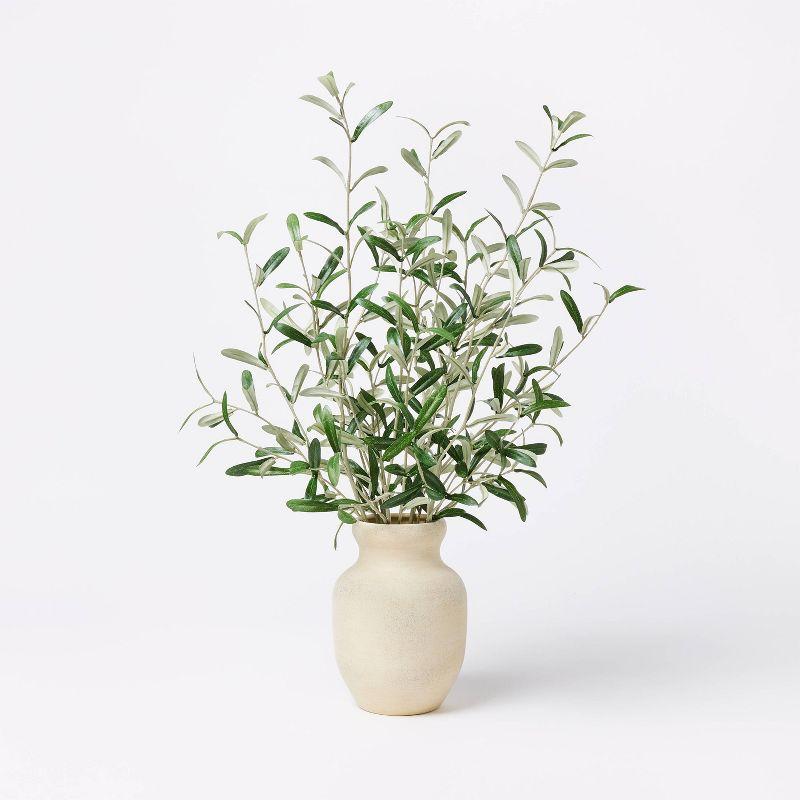 Artificial Olive Leaf Arrangement - Threshold™ designed with Studio McGee: Faux Tree in Ceramic Pot