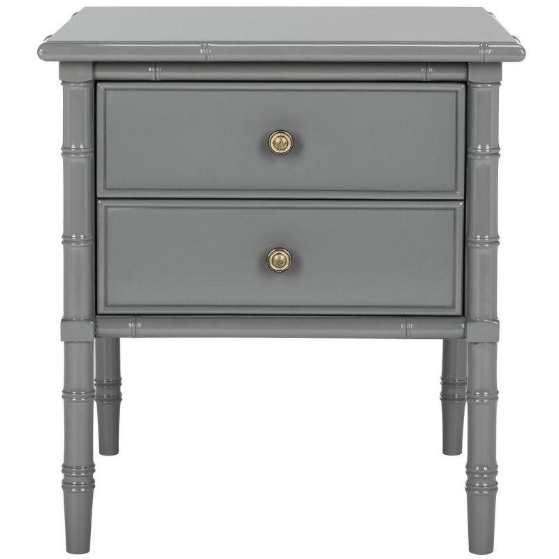 Niah 2 Drawer Nightstand - NST3501 - Grey/Gold - Safavieh