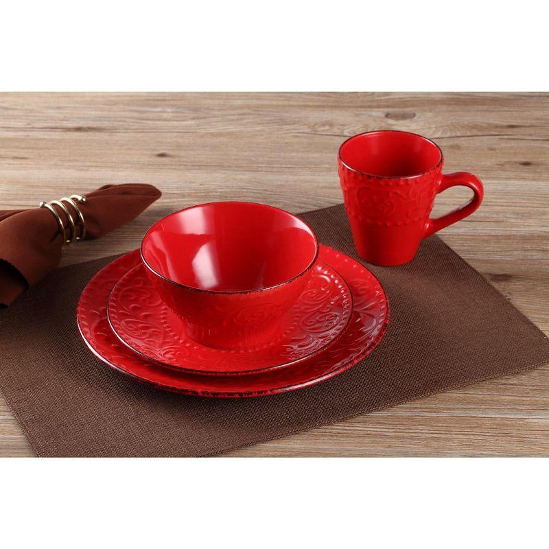 Lorren Home Trends Lorren 16 Piece Stoneware Dinnerware Set - Service for 4