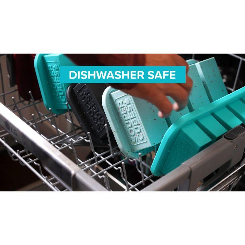 Souper Cubes 4pk Ultimate Food Freezing Tray Set Aqua Blue