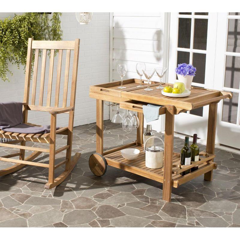 Orland Outdoor Tea Trolley PAT7010 - Natural - Safavieh