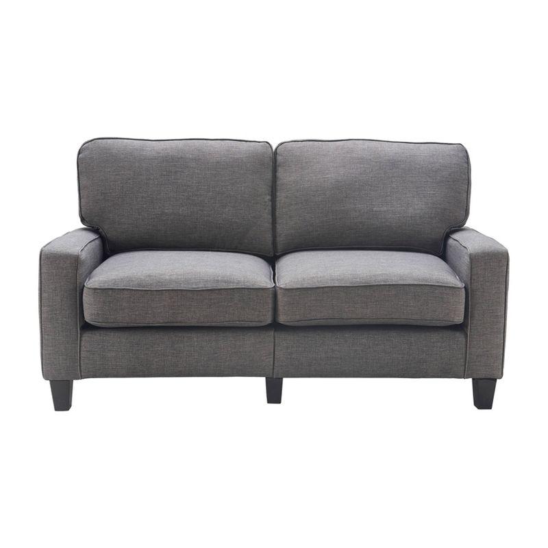 Serta Palisades 61" Track Arm Sofa, Easy Care Fabric, Soft Pillow Back, Pocket Coil Seat Cushions