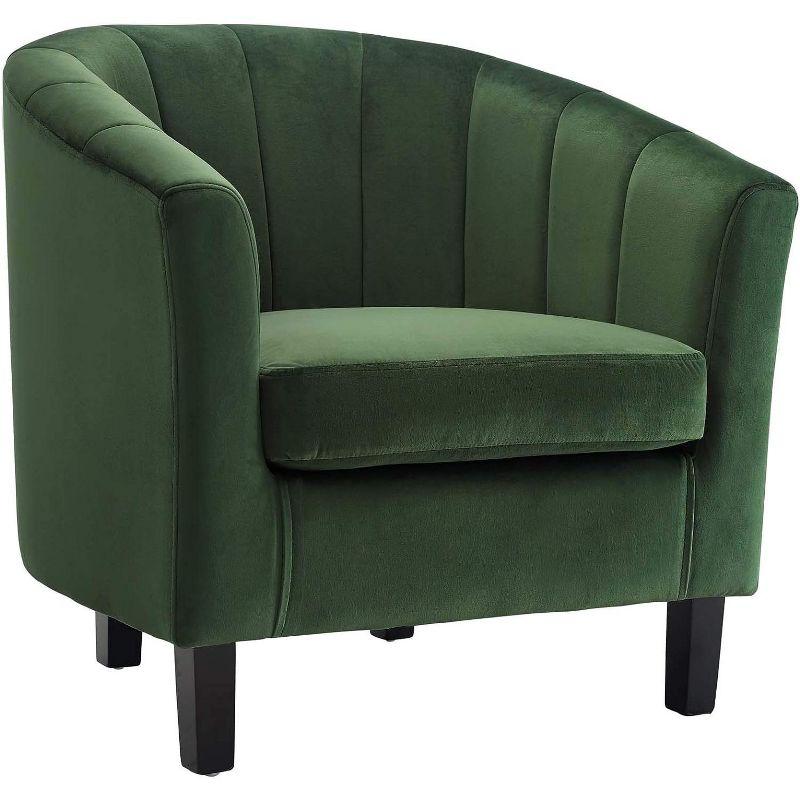 Modway Prospect Channel Tufted Performance Velvet Armchair Emerald