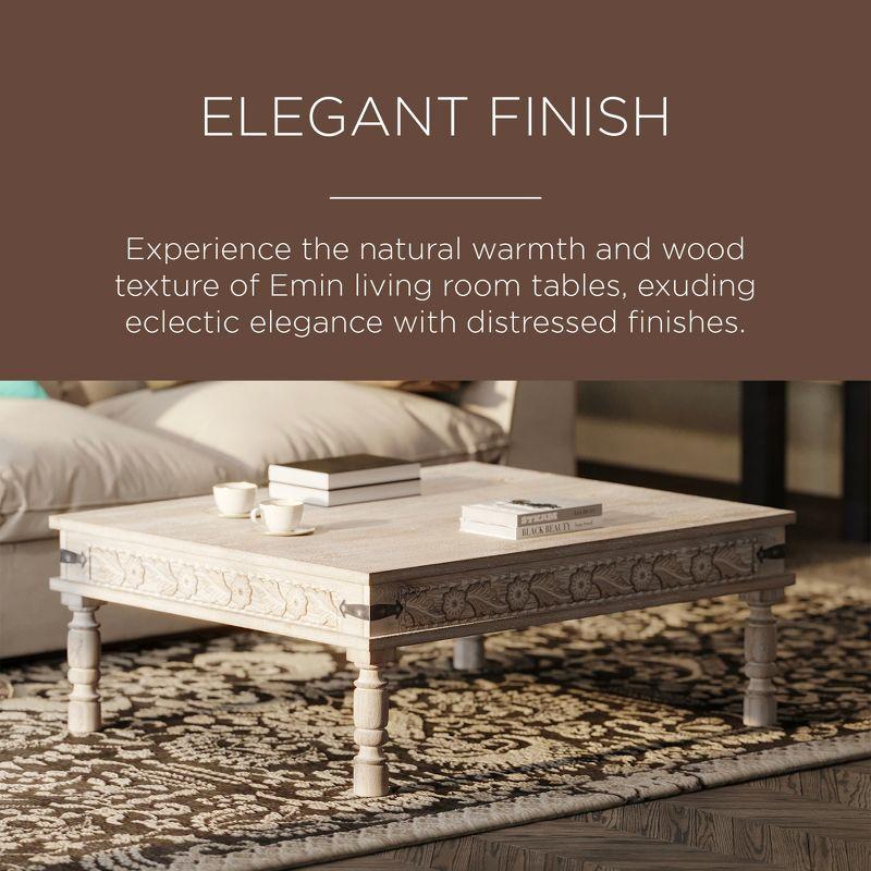 Maven Lane Emin Handmade Heritage Wooden Rectangular Coffee Table