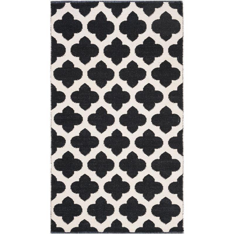 Montauk MTK723 Hand Woven Area Rug - Black/Ivory - 3'x5' - Safavieh.