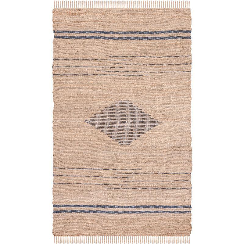 Natural Fiber NF121 Hand Woven Area Rug - Navy/Natural - 8'9"x11'9" - Safavieh.