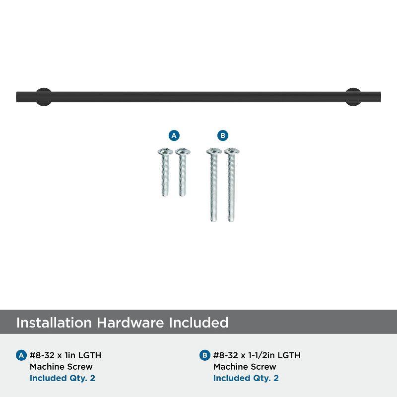 Amerock Radius 12-5/8 inch (320mm) Center-to-Center Matte Black Cabinet Pull
