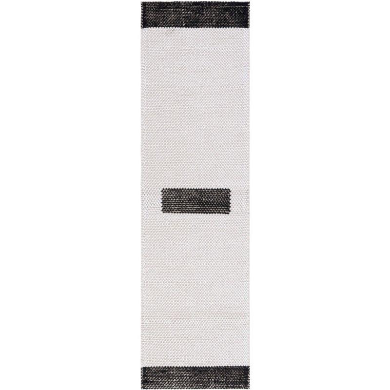 Natura NAT324 Power Loomed Runner Rug - Ivory/Black - 2'3"x8' - Safavieh.