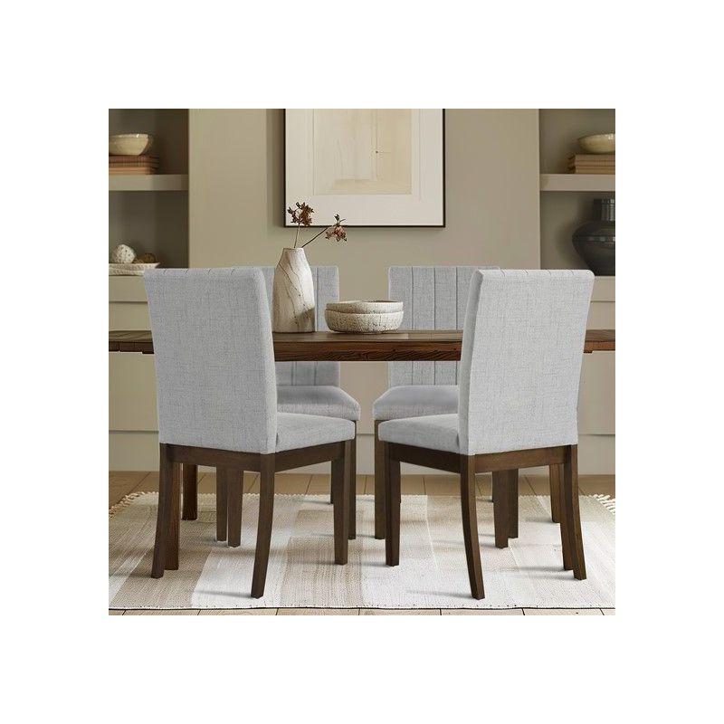 GRILLO HOME Upholstered Channel-Back Dining Chair Set Of 2