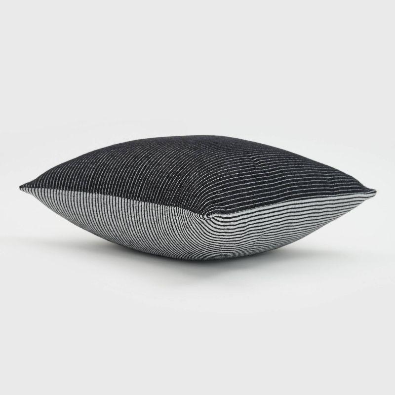 EverGrace Elsa Reversible Pinstripes Striped Reversible Throw Pillow