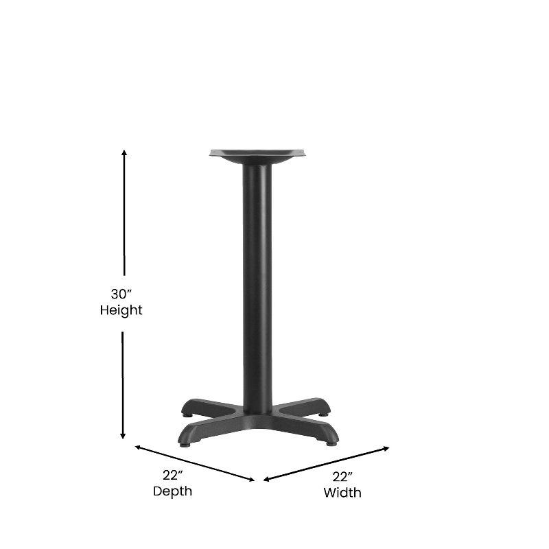 Beverly 22" x 22" Restaurant Table X-Base with 3" Dia. Table Height Column