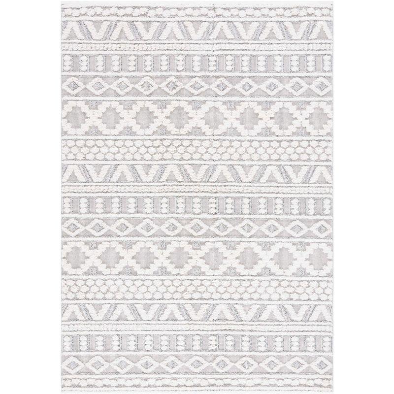 Trends TRD124 Power Loomed Area Rug - Grey/Ivory - 5'3"x7'6" - Safavieh.