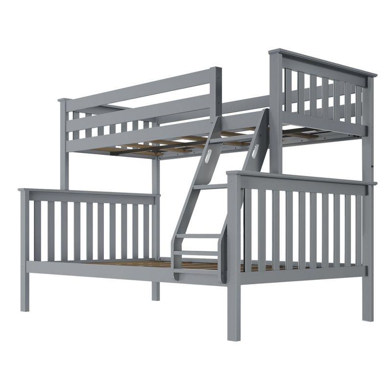 Classic Twin Over Full Pine Wood Bunk Bed with Slats