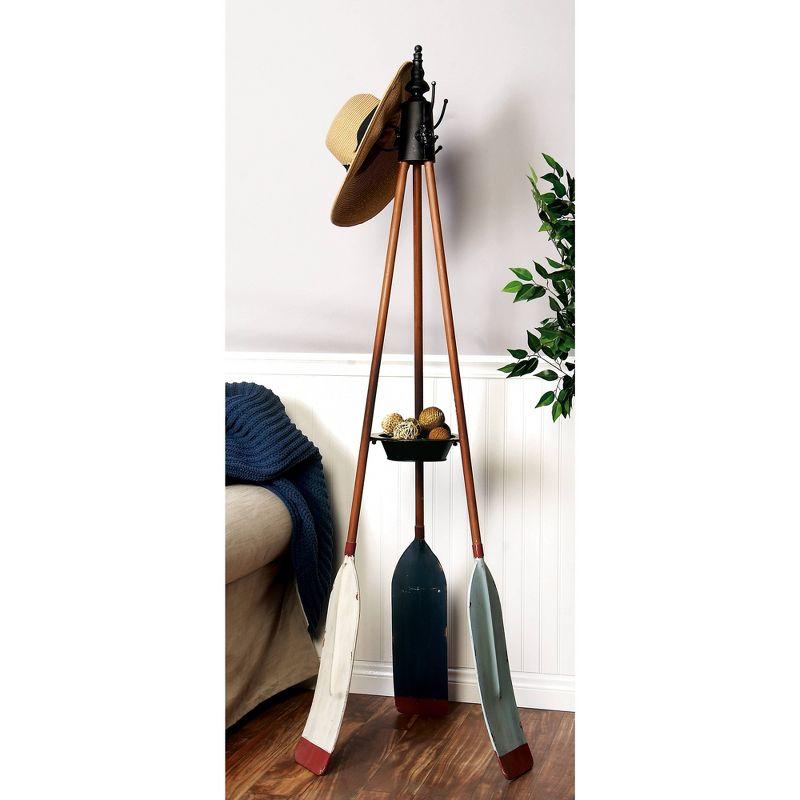 Olivia & May Metal Nautical Style Coat Rack Tripod Base : Iron Frame, 69" Tall, No Surface Treatment, Assembly Required