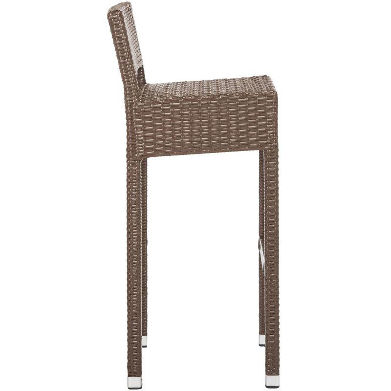 Landry Barstool - Indoor/Outdoor - FOX5212 - Brown - Safavieh