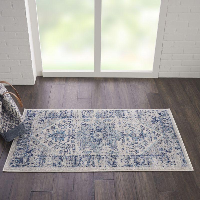 Nourison Tranquil Persian Indoor Rug Ivory Light Blue 2' x 4'