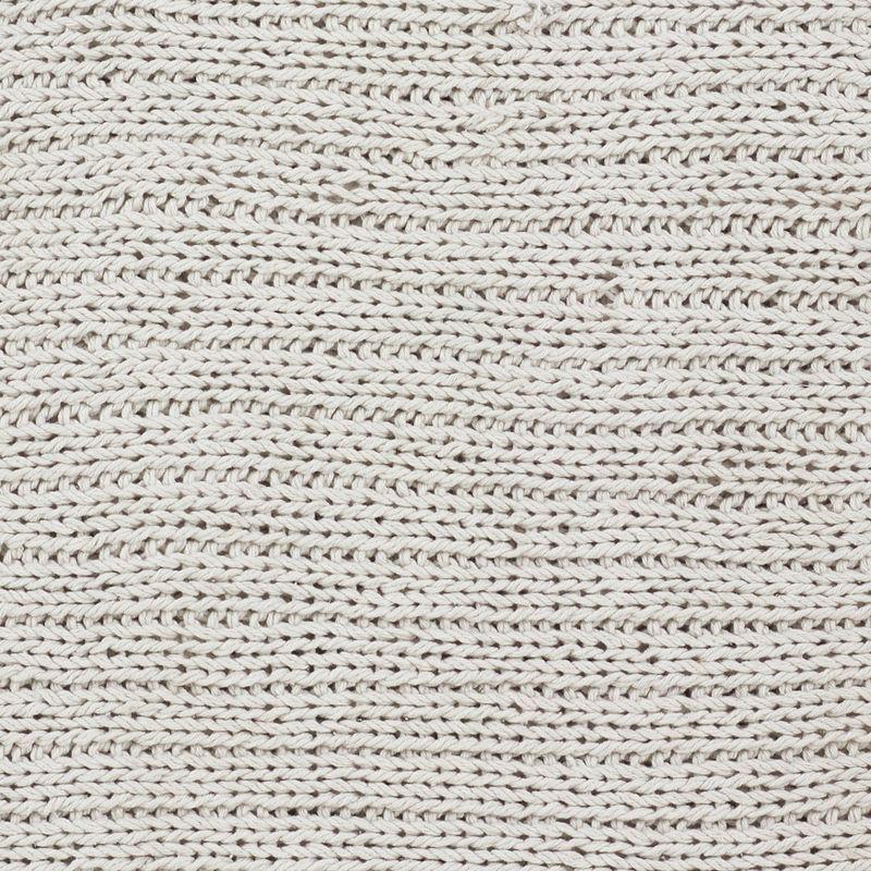 50"x60" Knitted Designed Throw Blanket Ivory - Saro Lifestyle