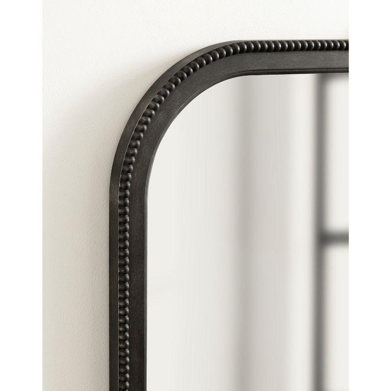 Kate & Laurel All Things Decor 40"x30" Hubanks Arched Wall Mirror Black