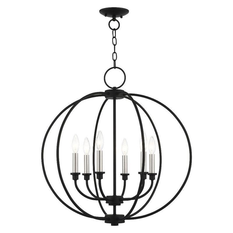 Livex Lighting Milania 6 - Light Chandelier in  Black
