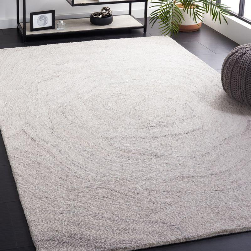 Abstract ABT148 Handmade Indoor Area Rug - Light Gray/Beige - 6'x6' - Safavieh