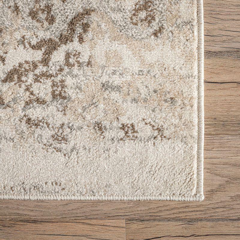 Nuloom Freja Floral & Paisley 2x10 Runner Indoor Area Rug for Living Room Bedroom Dining Room Entryway Hallway Kitchen, Beige/Ivory