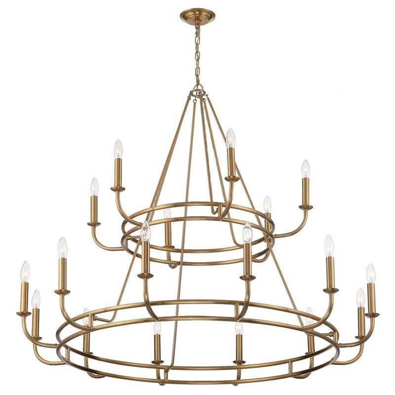 Crystorama Lighting Bailey 18 - Light Chandelier in  Aged Brass
