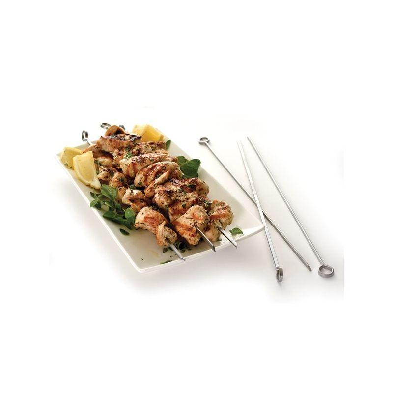 Norpro Stainless Steel 12-Inch Barbeque Skewers, Set of 6