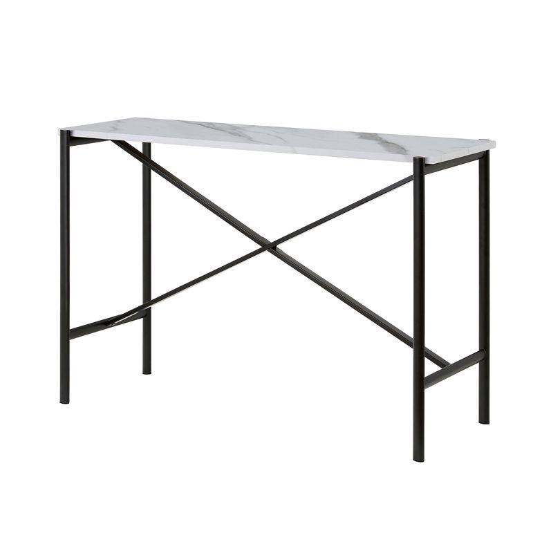 Marble Top Console Table in Black - Henn&Hart