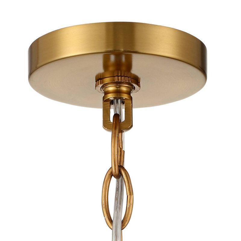 Vienna Full Spectrum Luxum Burnished Brass Chandelier 18 3/4" Wide Modern Tiered Crystal 6-Light Fixture for Dining Room House Foyer Kitchen Island