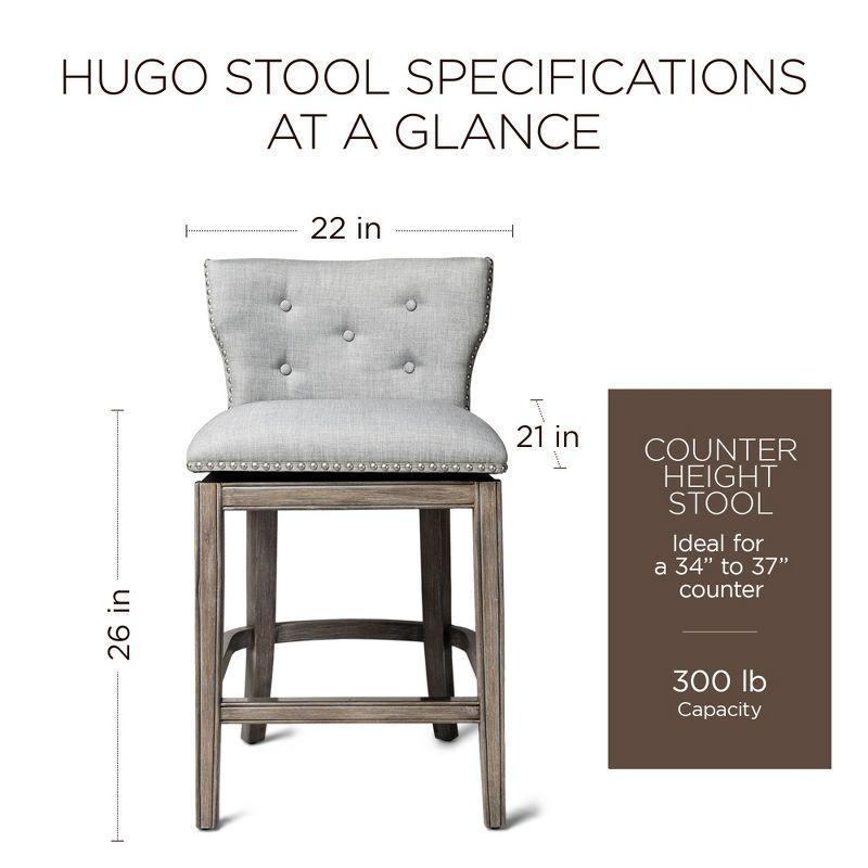 Maven Lane Hugo Counter Stool with Fabric Upholstery