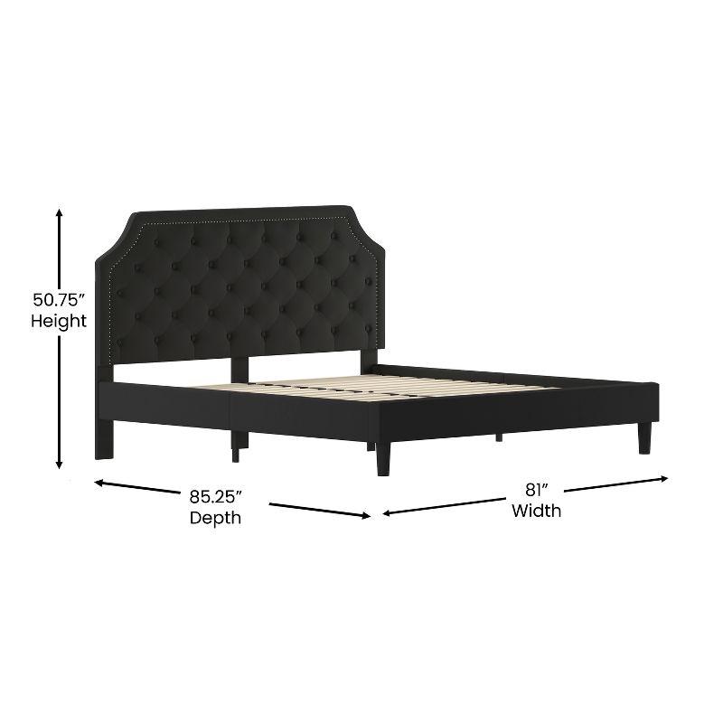 Flash Furniture Brighton Arched Tufted Upholstered Platform Bed