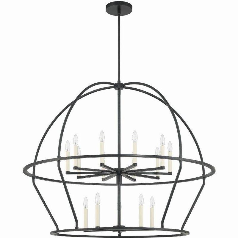 Crystorama Lighting Abbott 15 - Light Chandelier in  Black