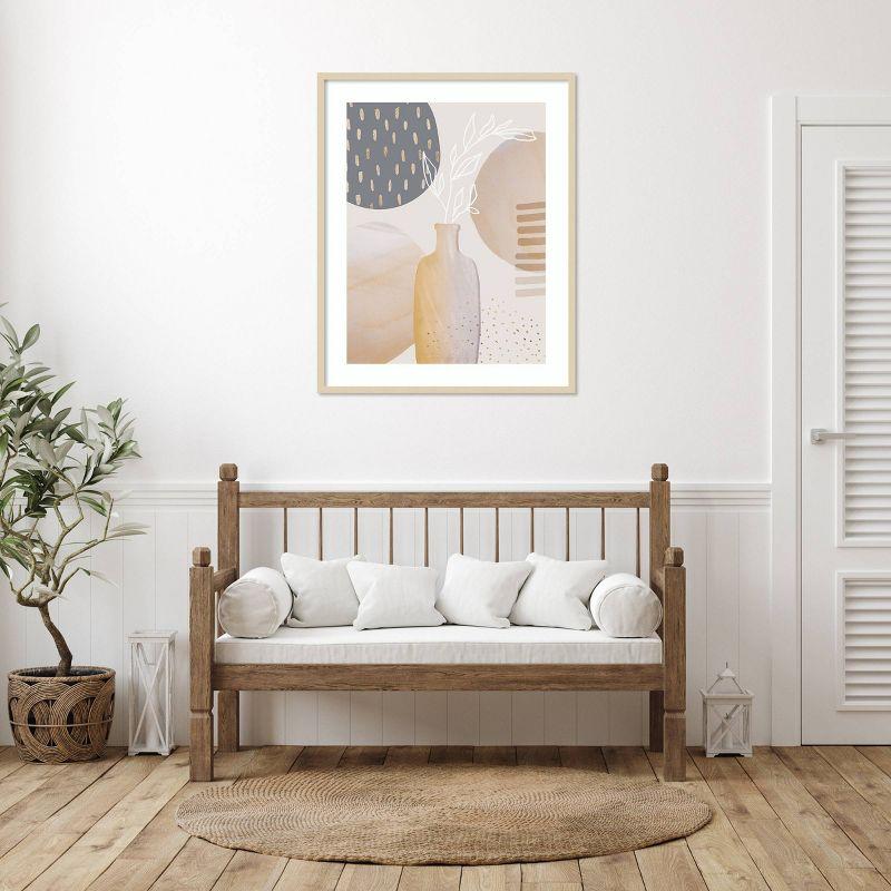Amanti Art 33"x41" Mid-Century Floral II by Andrea Haase Wood Framed Wall Art Print