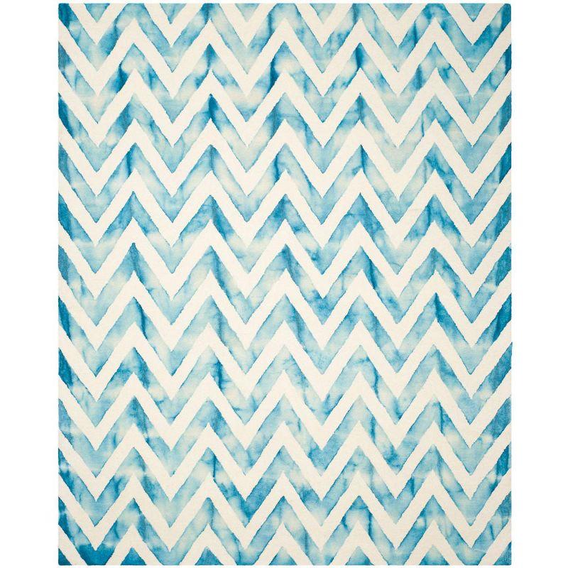 Dip Dye DDY715 Hand Tufted Area Rug - Ivory/Turquoise - 8'x10' - Safavieh.