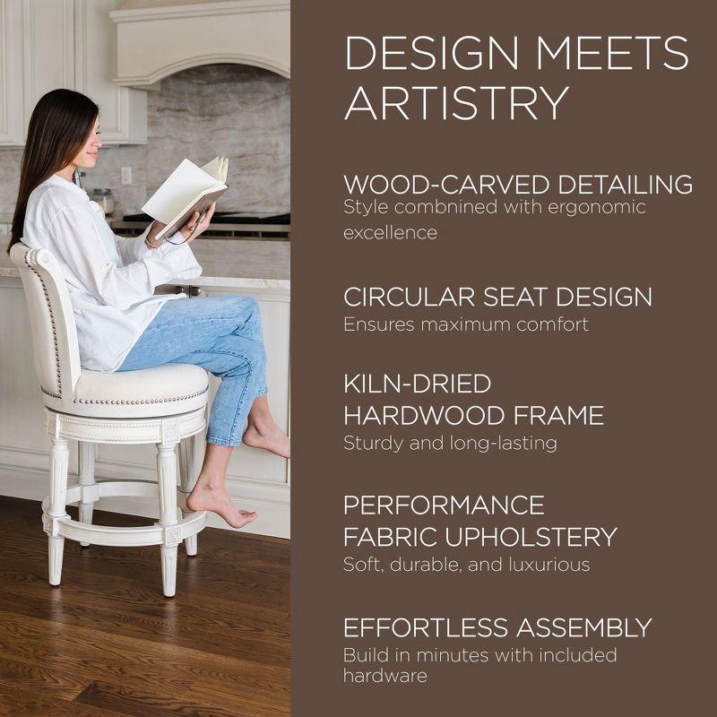 Maven Lane Maven Lane Pullman Stool with Fabric Upholstery