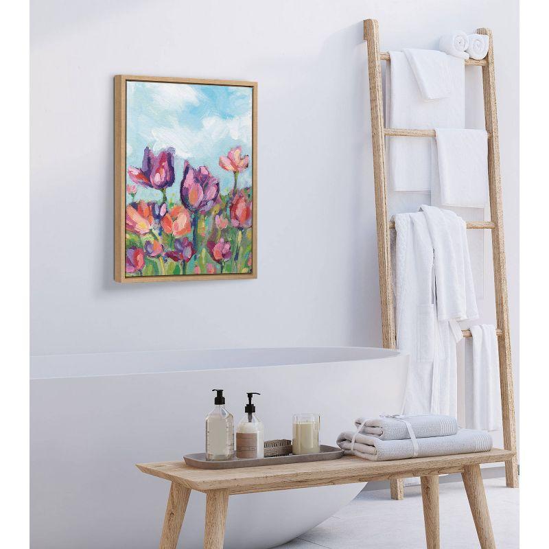 Springtime Floral 26.69" x 21.63" Canvas Print with Polystyrene Frame