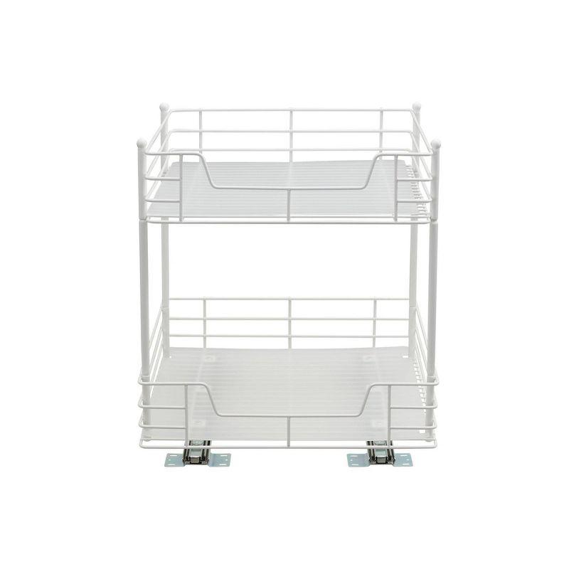 Household Essentials 15" 2-Tier Pantry Organizer White