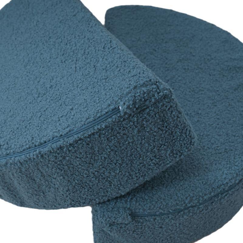 Qaba 12 Pieces Foam Climbing Blocks, Climbing Toys for Toddlers, Indoor Climb and Crawl Activity Playset for Boys and Girls, Blue